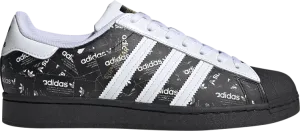 Adidas Superstar 'All Over Print - Black' Sneakers, black