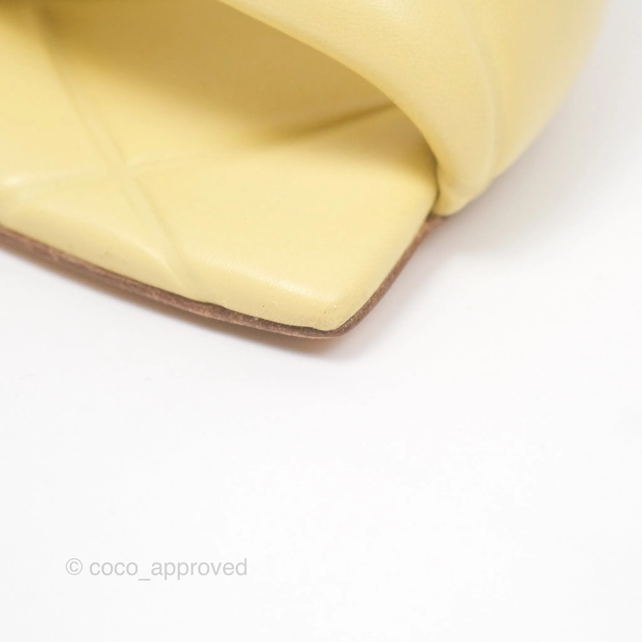 Bottega Veneta Lido Sandals Intrecciato Yellow Lambskin Size 35