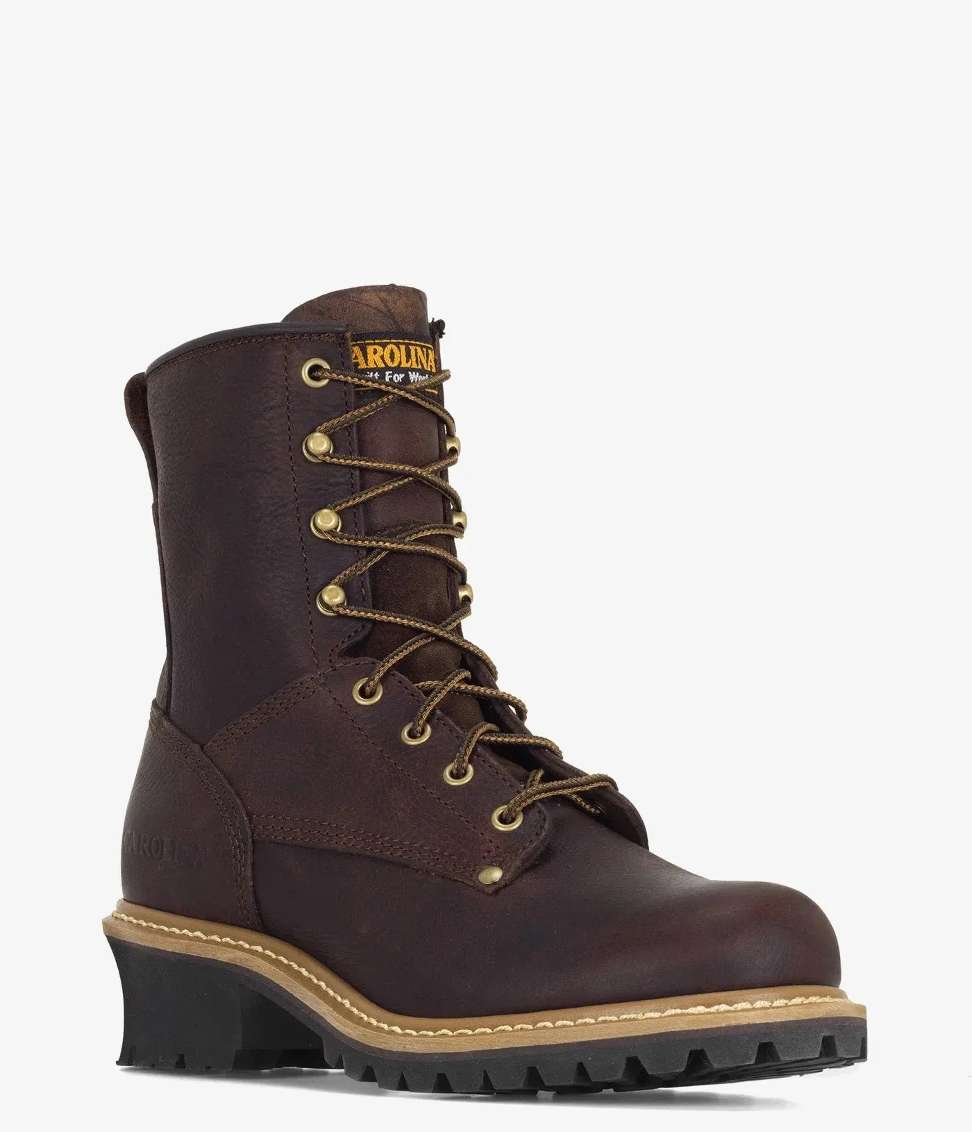 Carolina Elm 8" Leather Logger Boot - Men