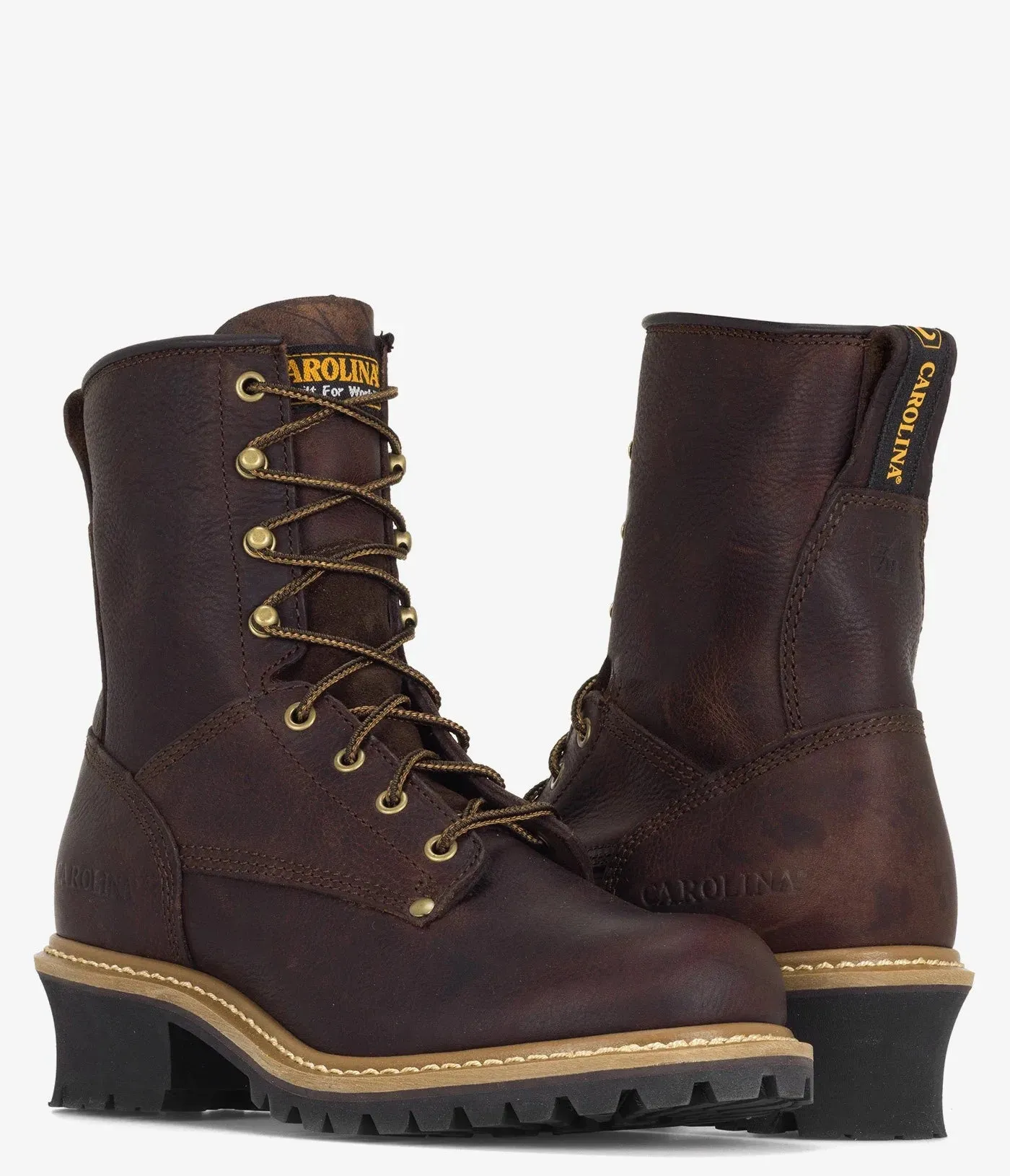 Carolina Elm 8" Leather Logger Boot - Men