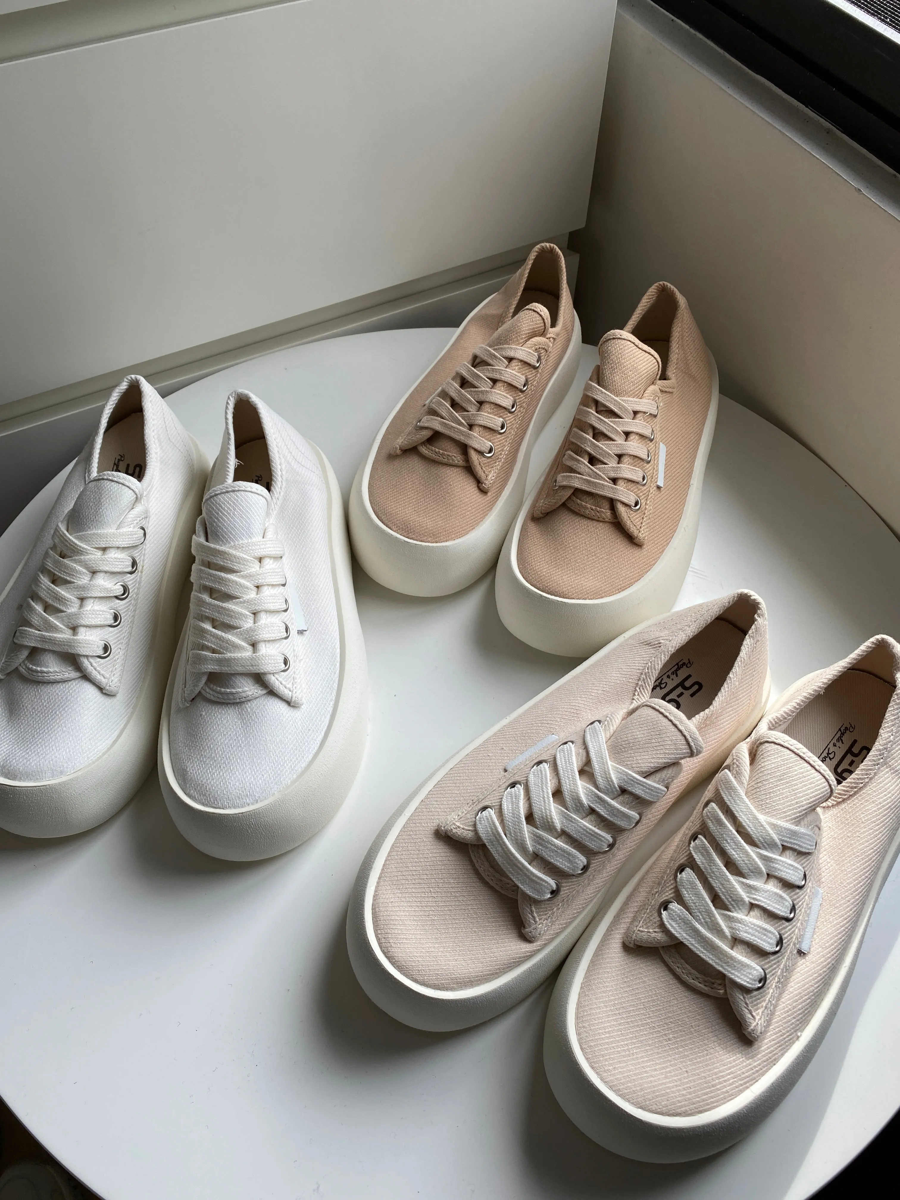 Chunky Sole Canvas Sneakers