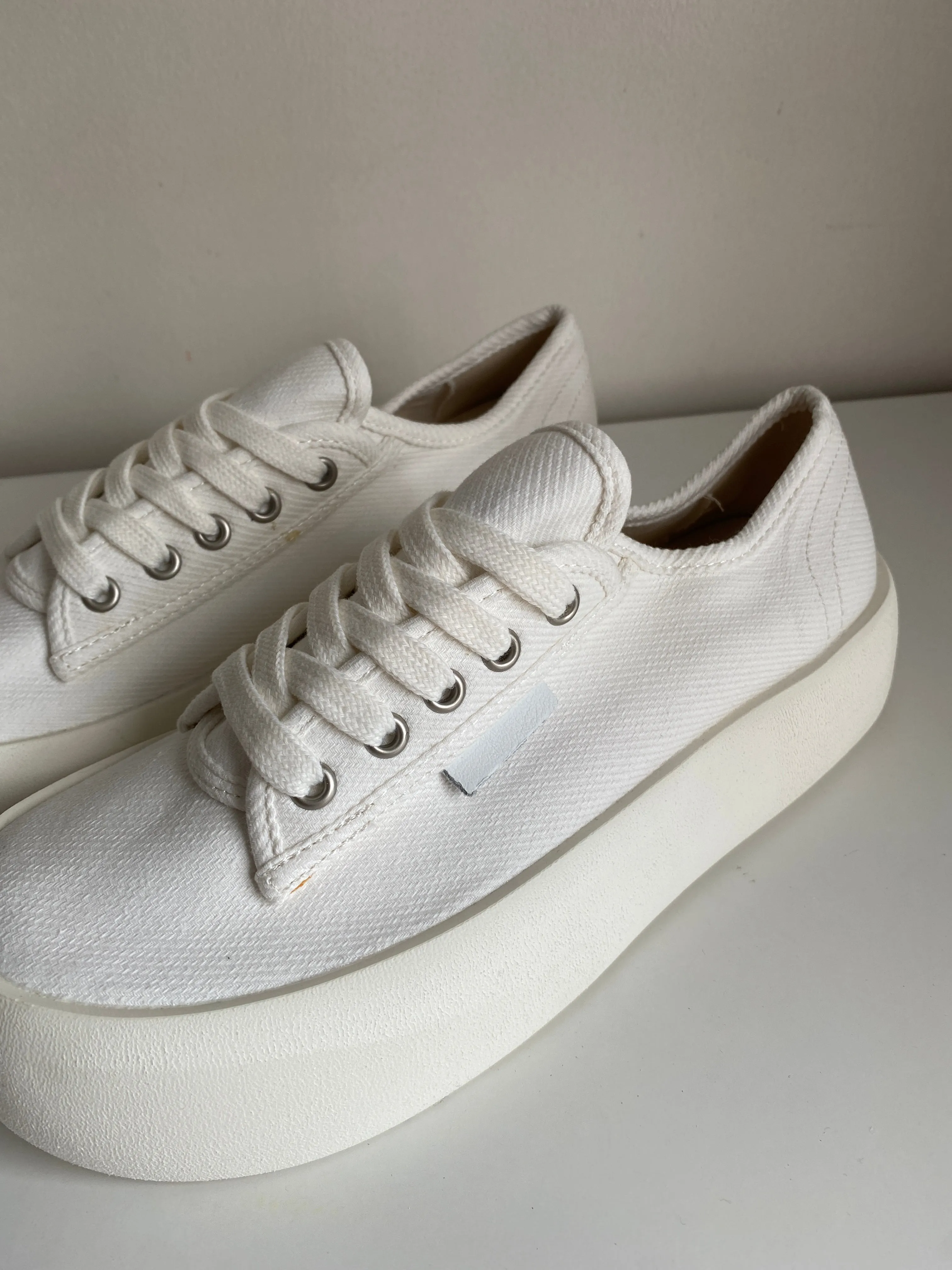 Chunky Sole Canvas Sneakers