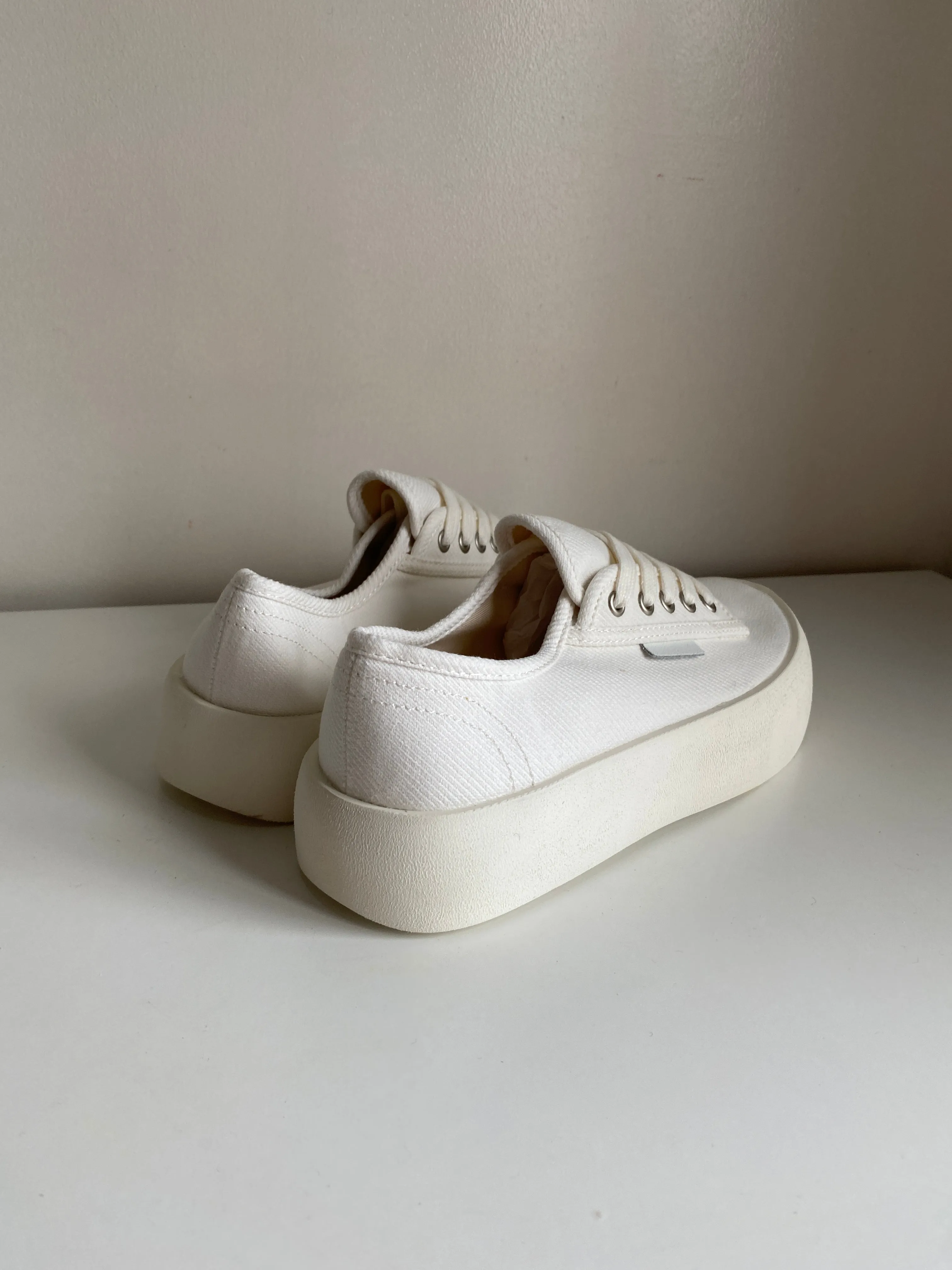 Chunky Sole Canvas Sneakers