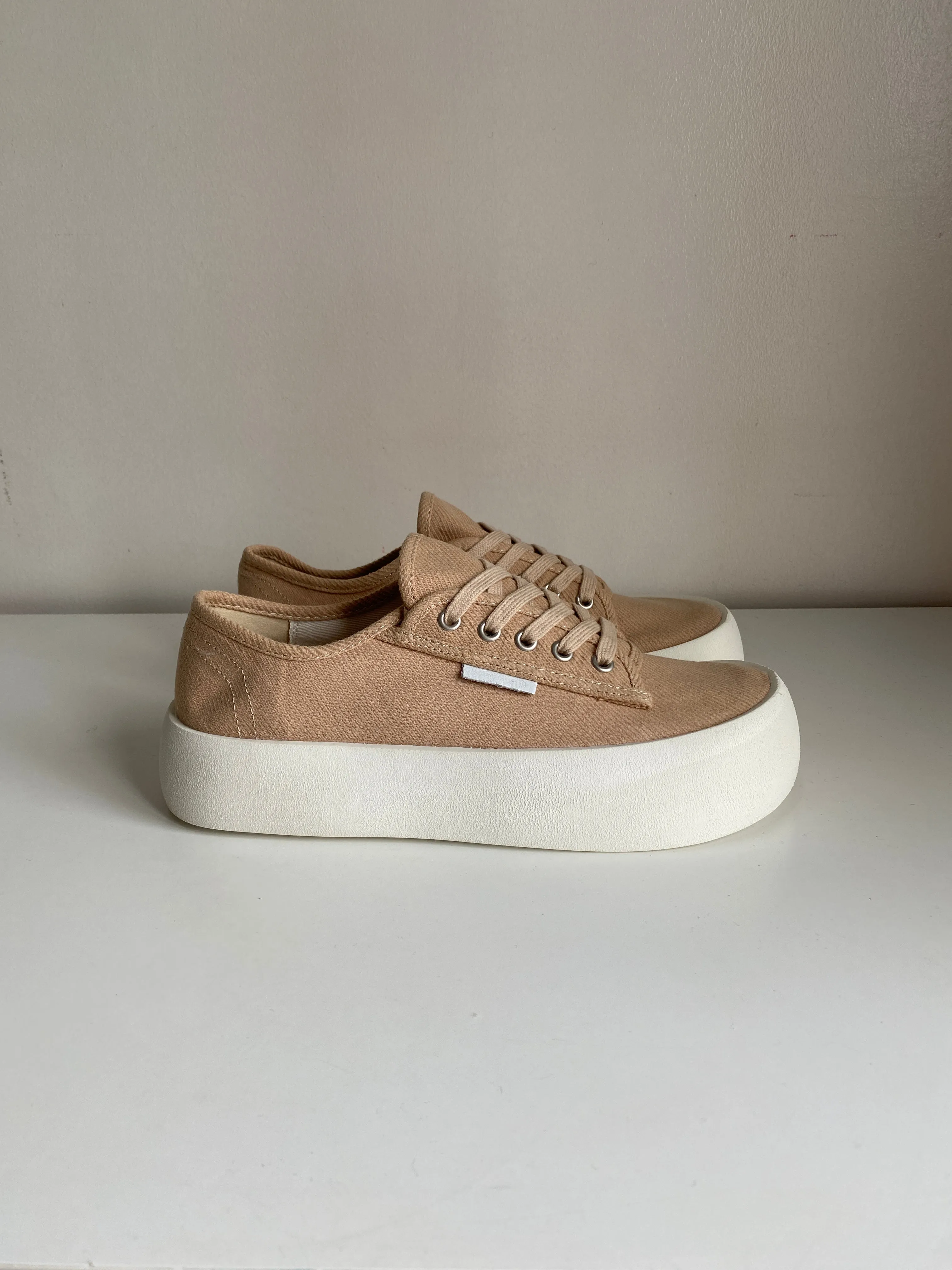 Chunky Sole Canvas Sneakers