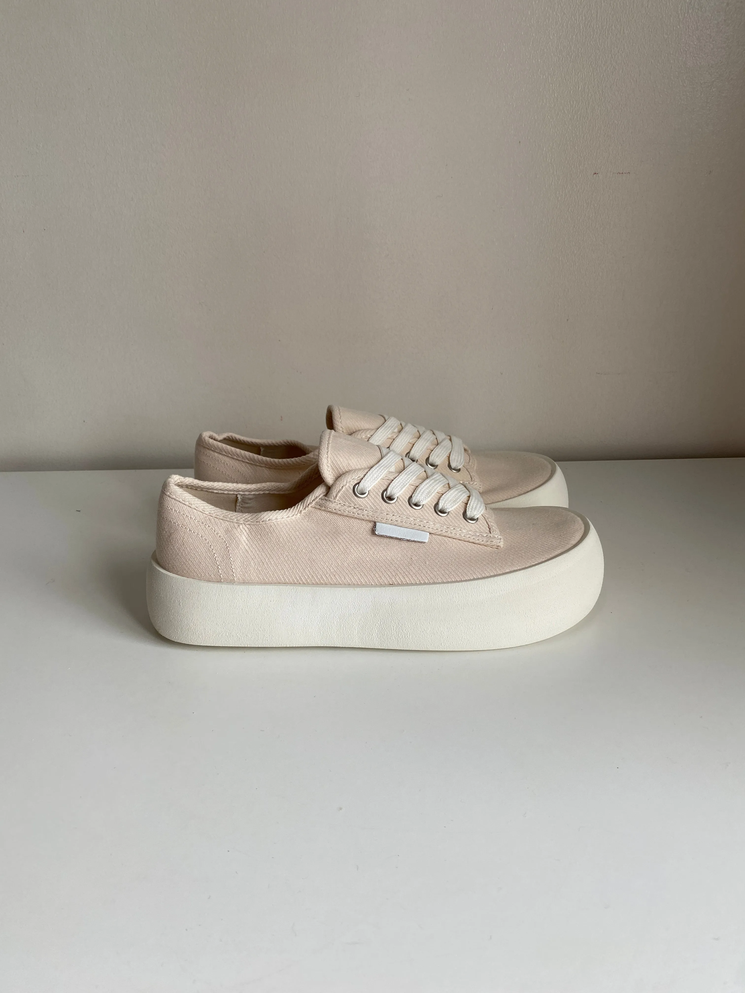 Chunky Sole Canvas Sneakers