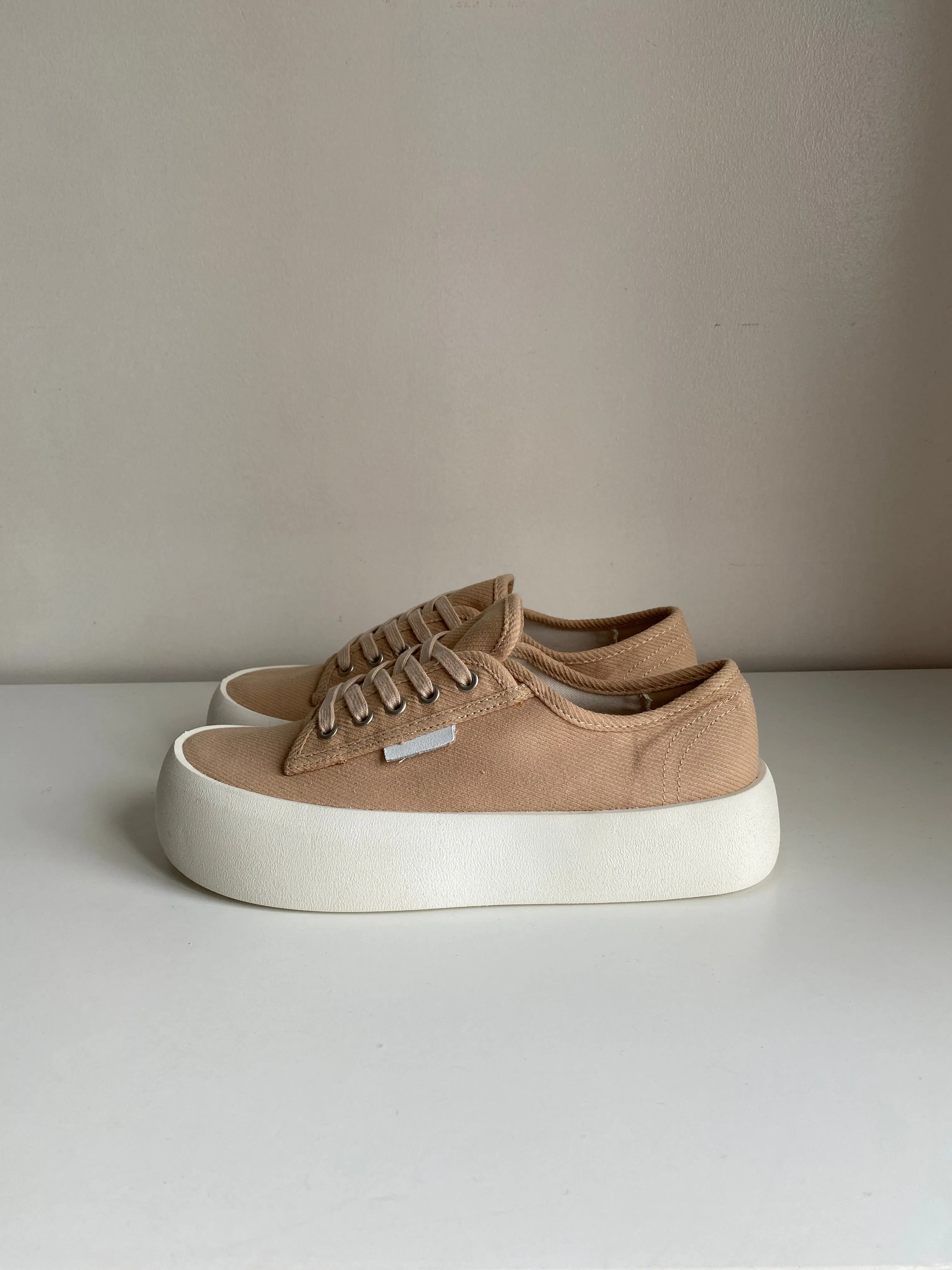 Chunky Sole Canvas Sneakers