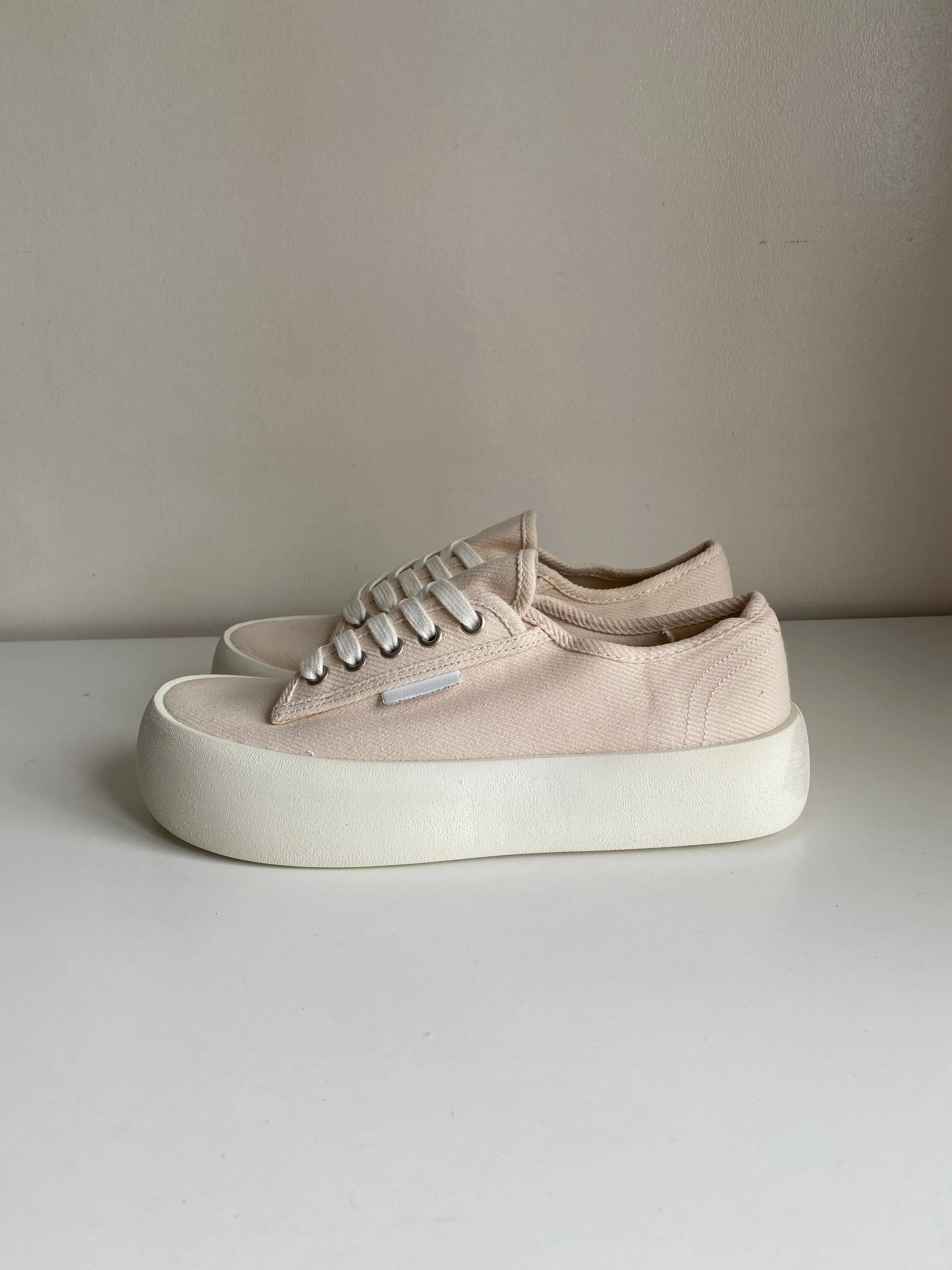 Chunky Sole Canvas Sneakers