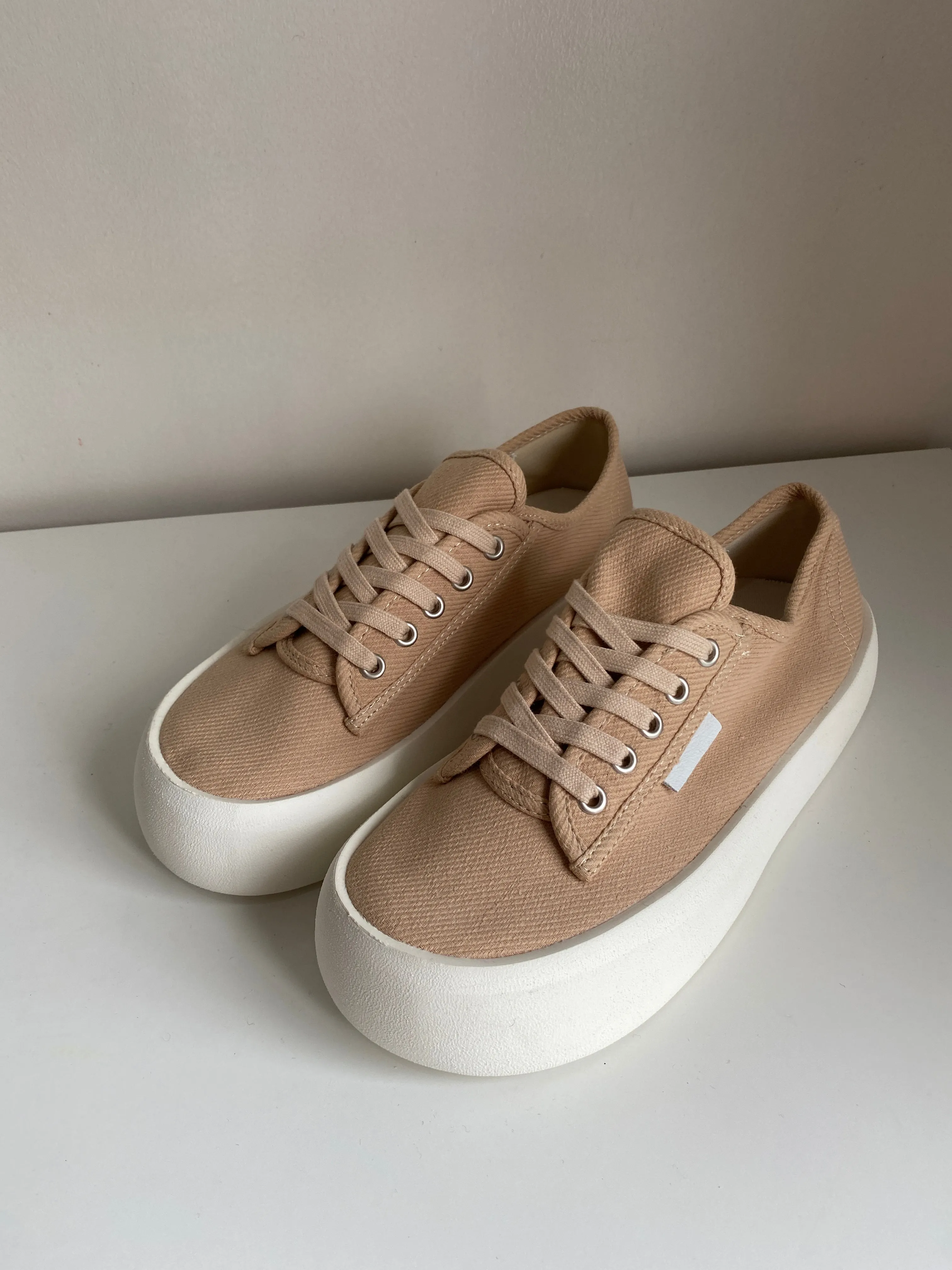 Chunky Sole Canvas Sneakers