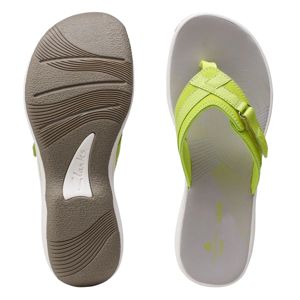 Clarks Women's Breeze Sea Flips- Lime