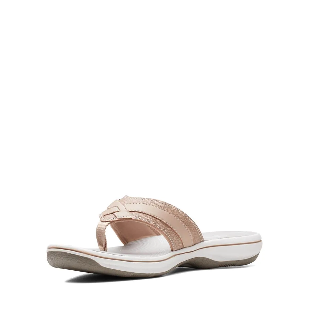 Clarks Women's Breeze Sea Flips- Taupe Metallic
