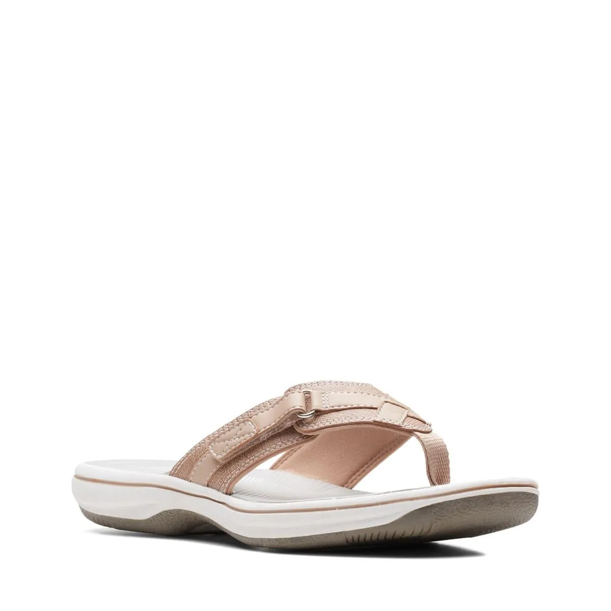 Clarks Women's Breeze Sea Flips- Taupe Metallic