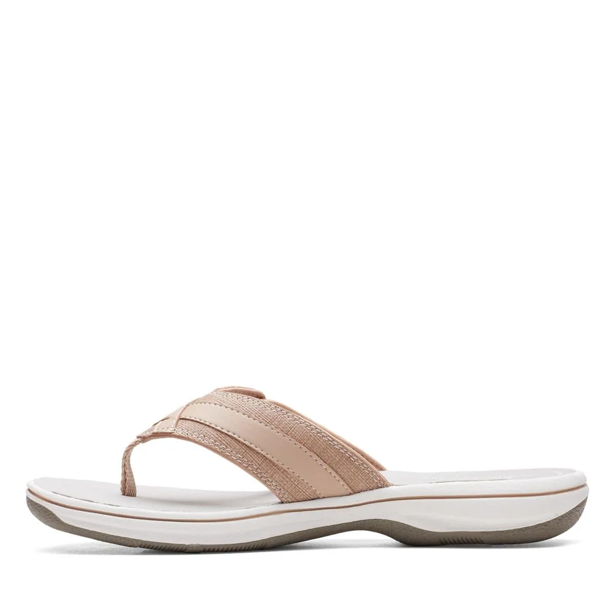 Clarks Women's Breeze Sea Flips- Taupe Metallic