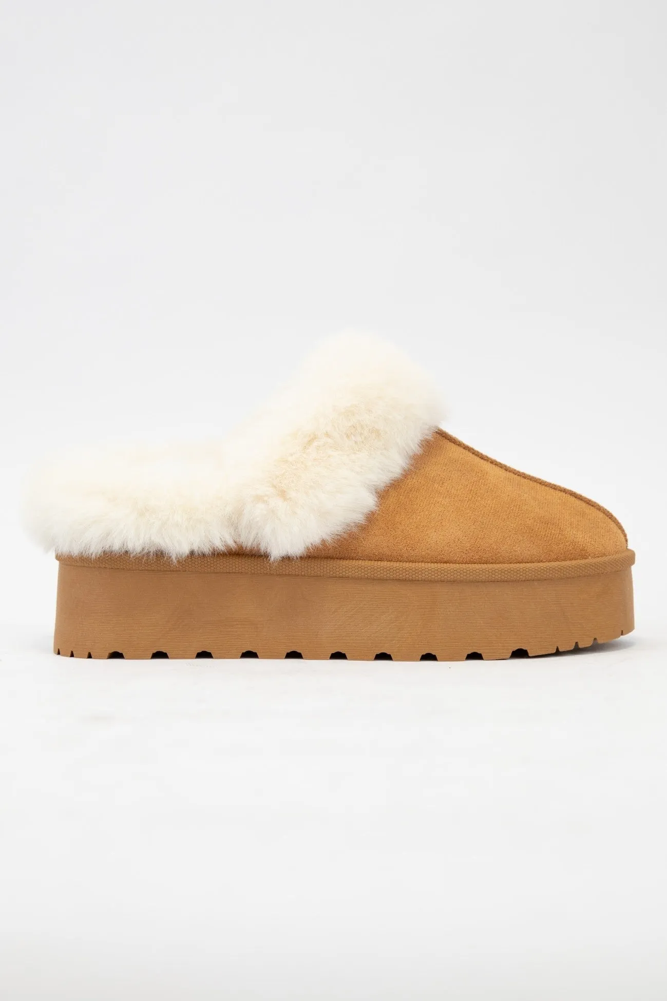 Dorah Fur Trimmed Platform Slip On Booties