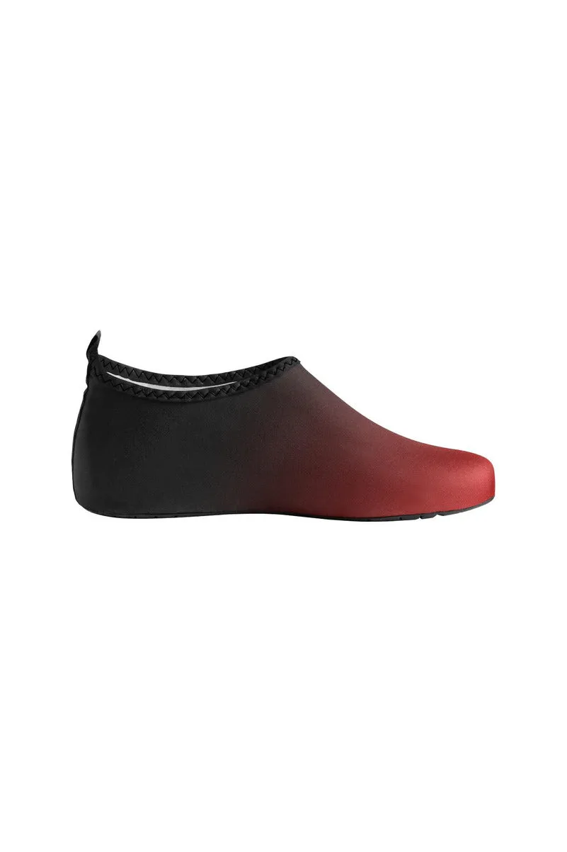 Fade Red to Black Women's Slip-On Water Shoes