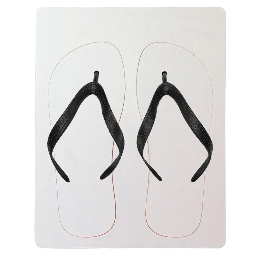 FULL CARTON - 20 x Flip Flops - Child Size - Black Straps - Medium