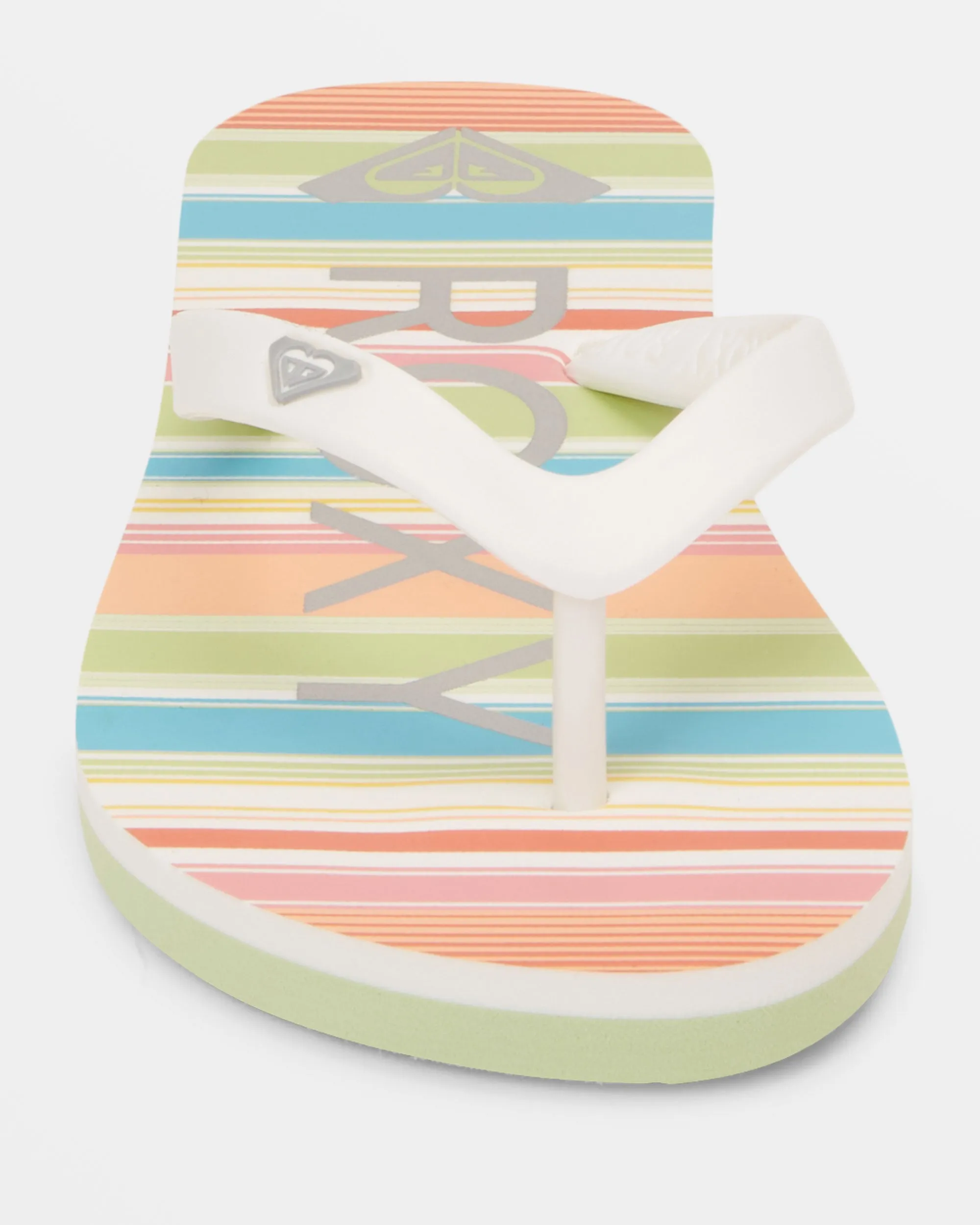 Girls 4-16 Tahiti Flip-Flops - White/Ocean/Citrus