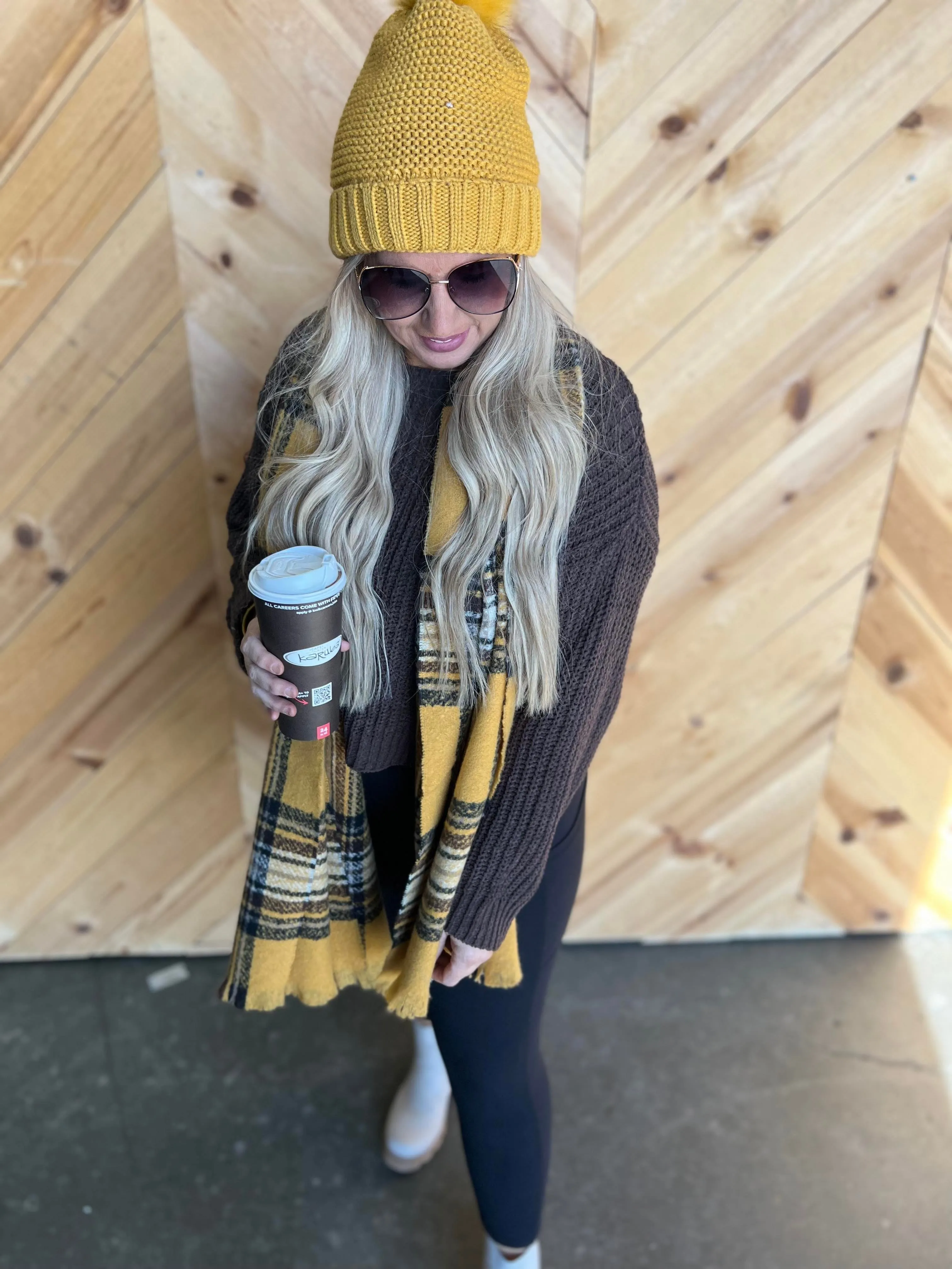Knitted Pom Pom Beanie - Final Sale