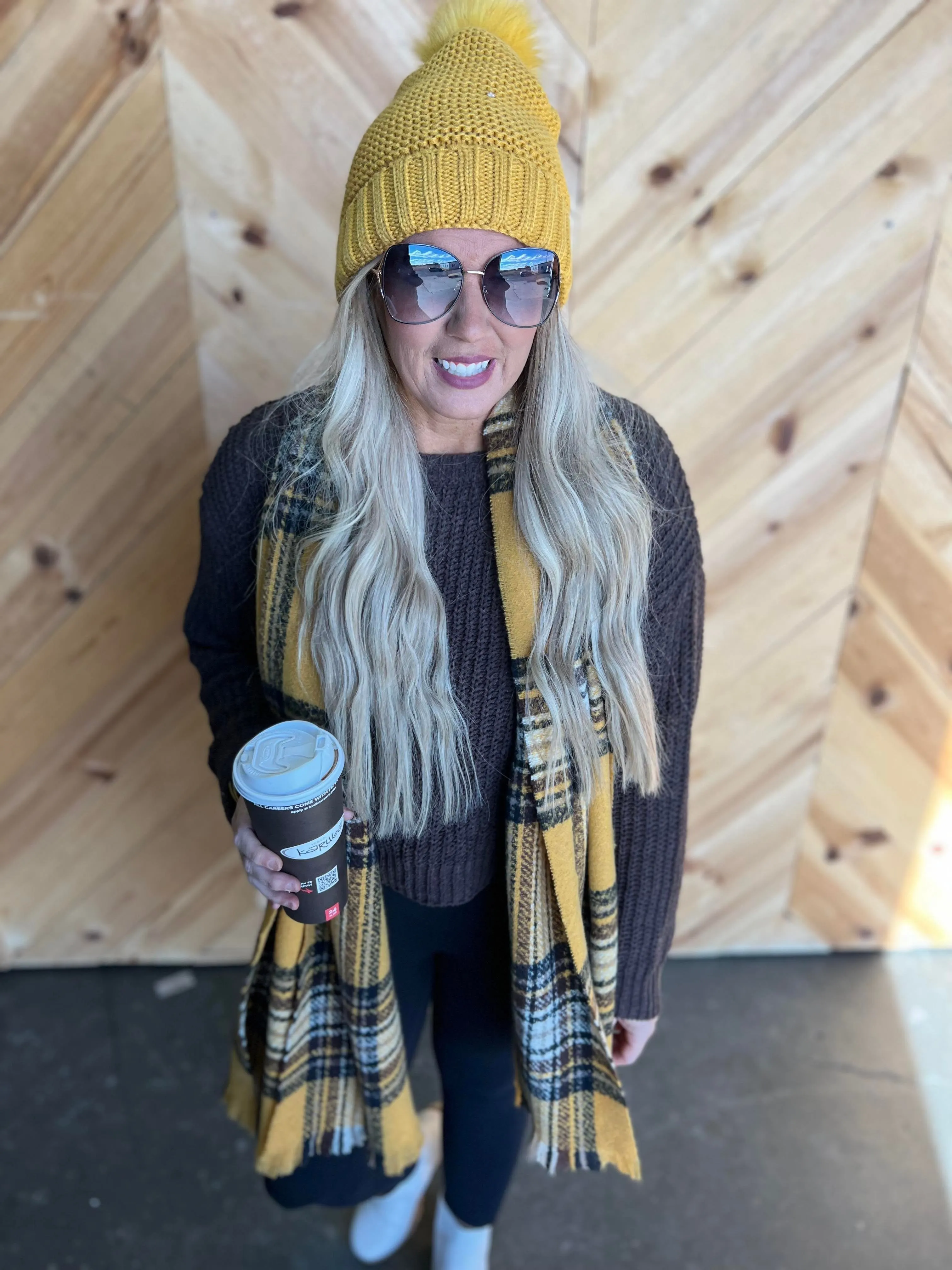 Knitted Pom Pom Beanie - Final Sale
