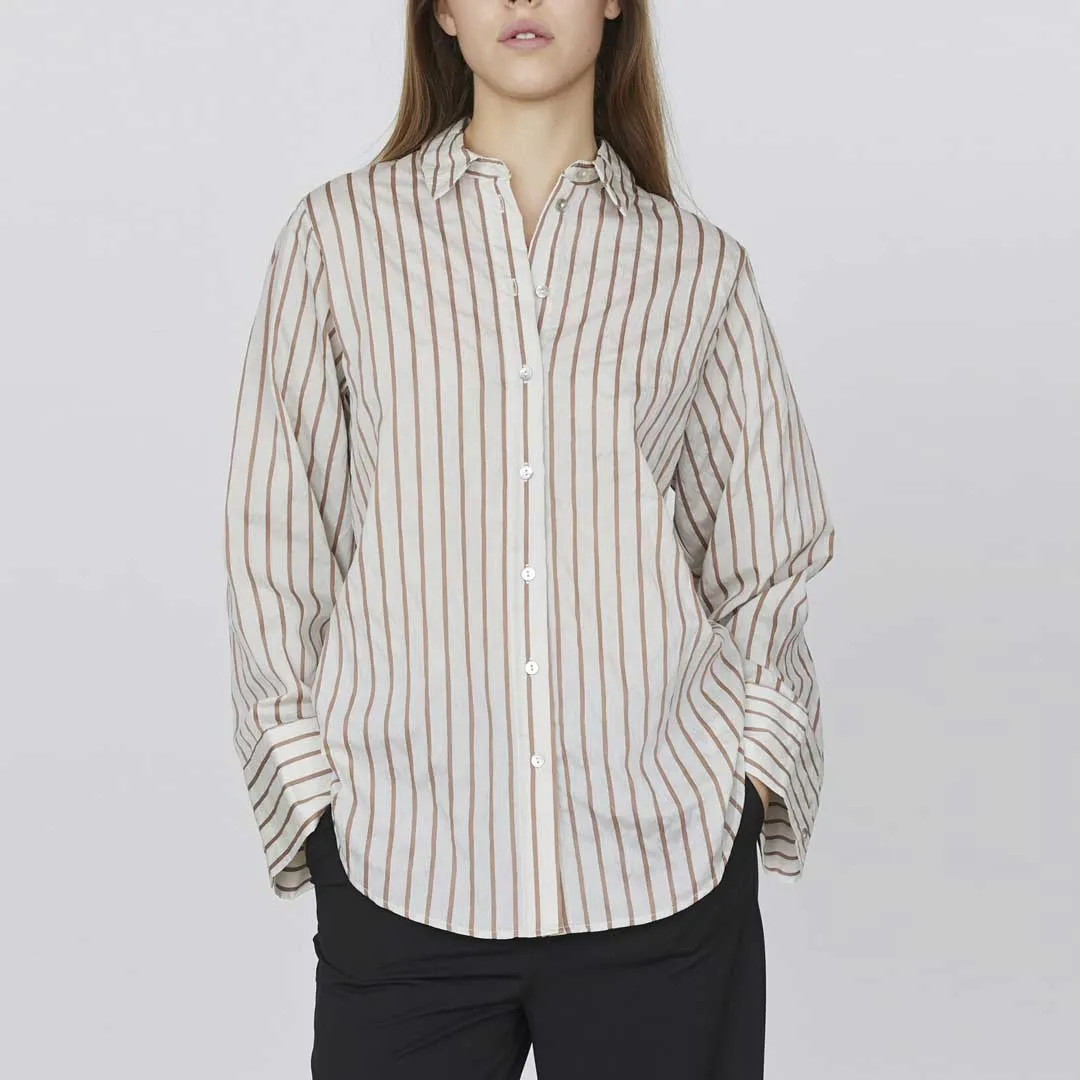 LOVE & DIVINE love1275 skjorte - beige striber
