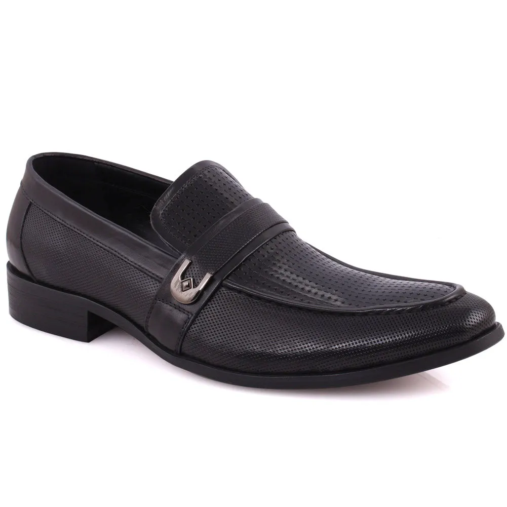 Men “ANGUS” Perforated Belted Loafers