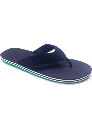 Mens Alister Cushioned Flip Flop Sandals in Navy