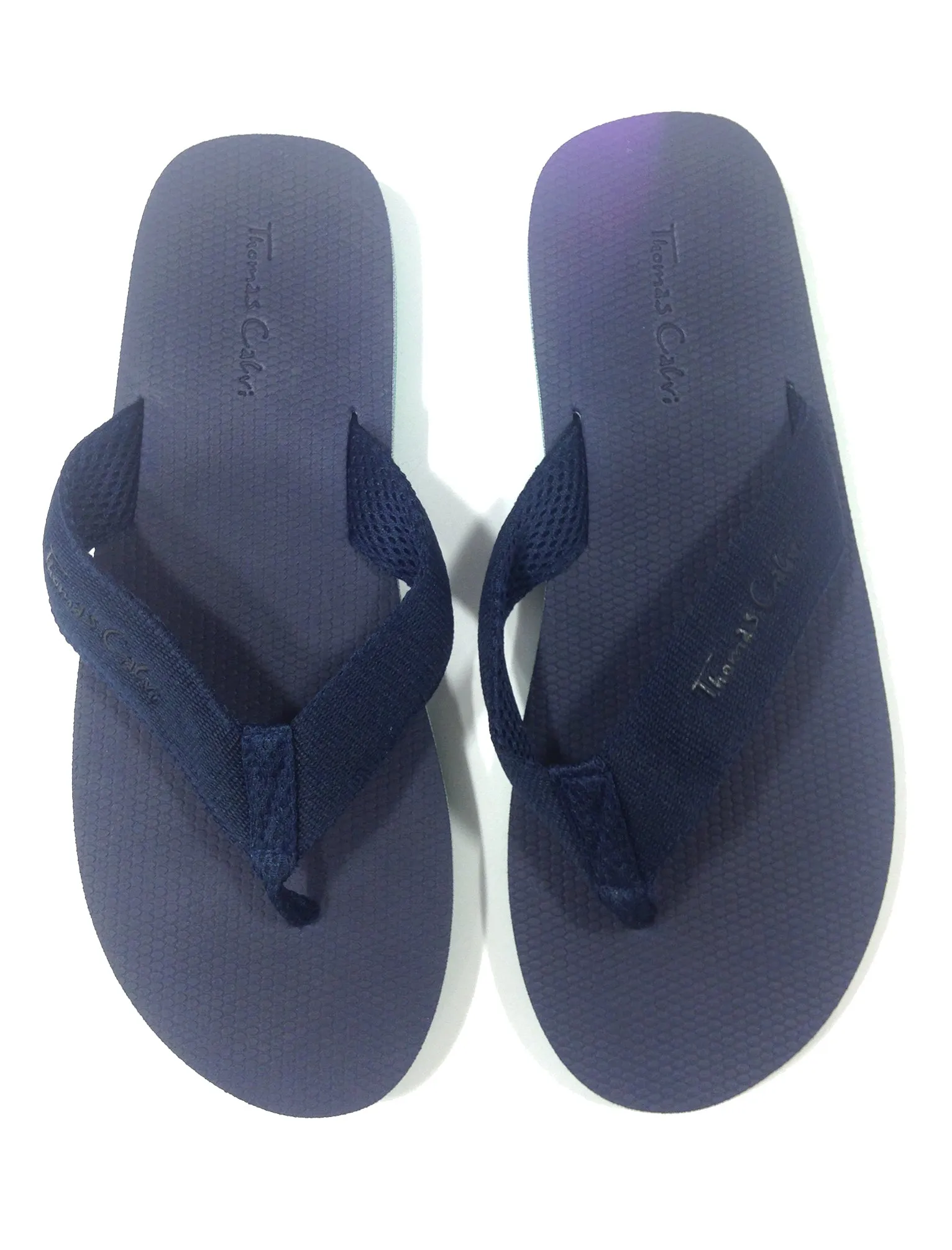 Mens Alister Cushioned Flip Flop Sandals in Navy