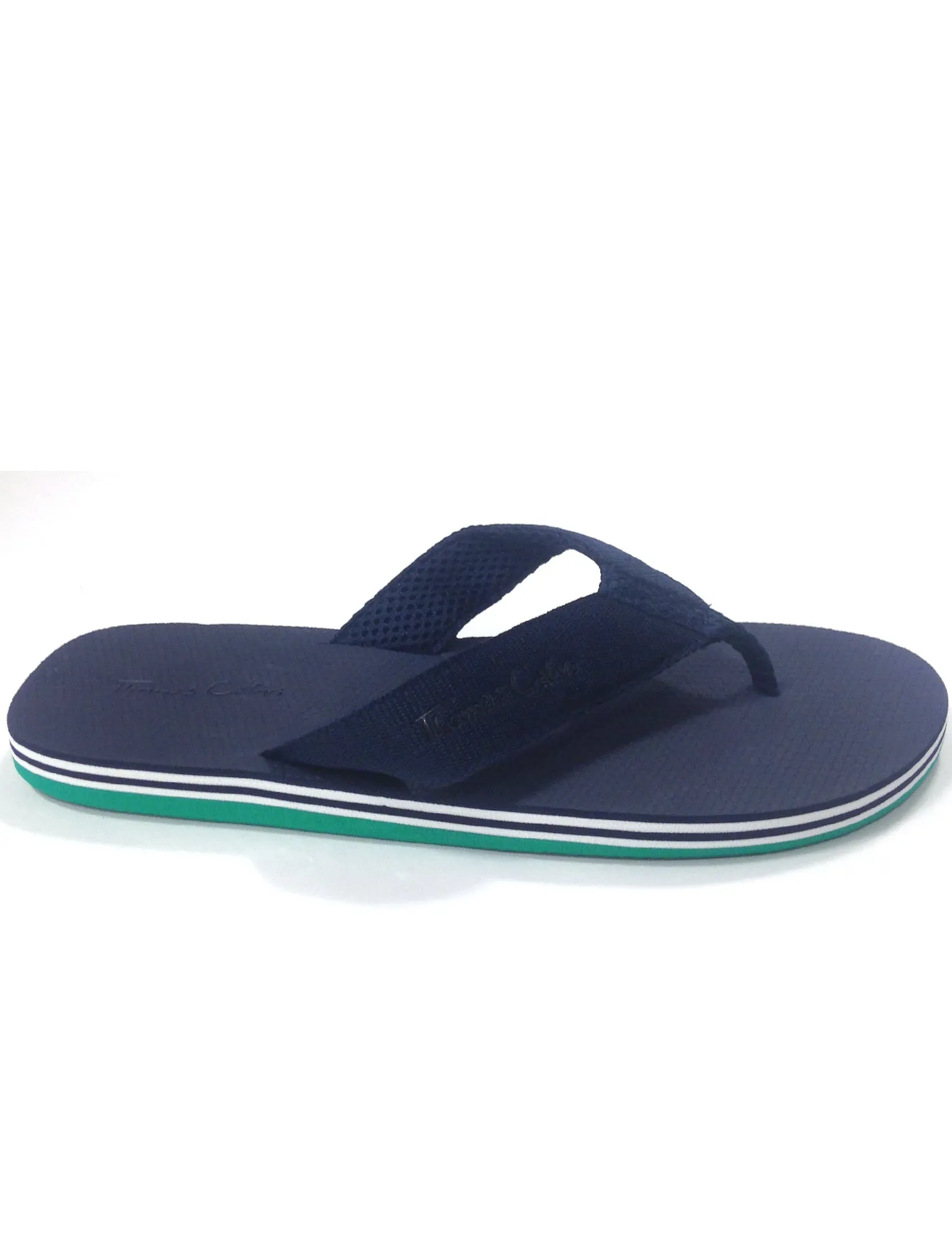 Mens Alister Cushioned Flip Flop Sandals in Navy