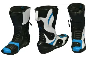 Mens Motorcycle Motorbike Racing Waterproof Leather Racing Shoes-06