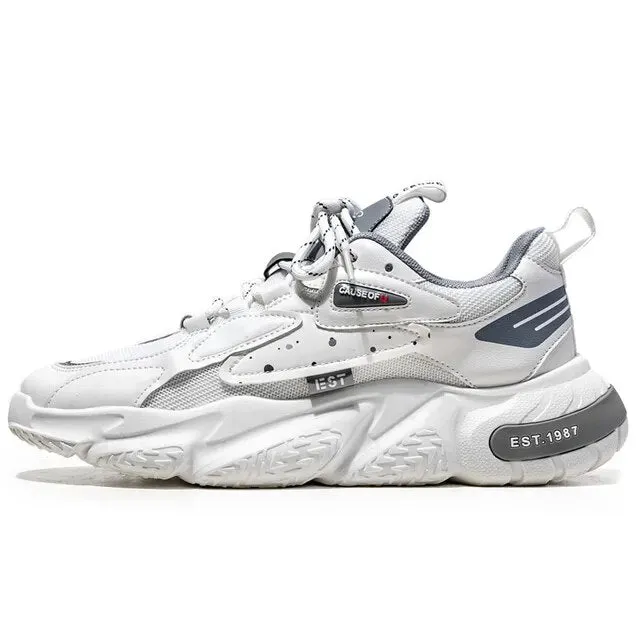 Mixed Color Cotton Lining Air Mesh Sneakers