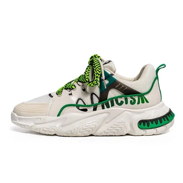 Mixed Color Cotton Lining Air Mesh Sneakers