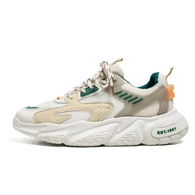 Mixed Color Cotton Lining Air Mesh Sneakers