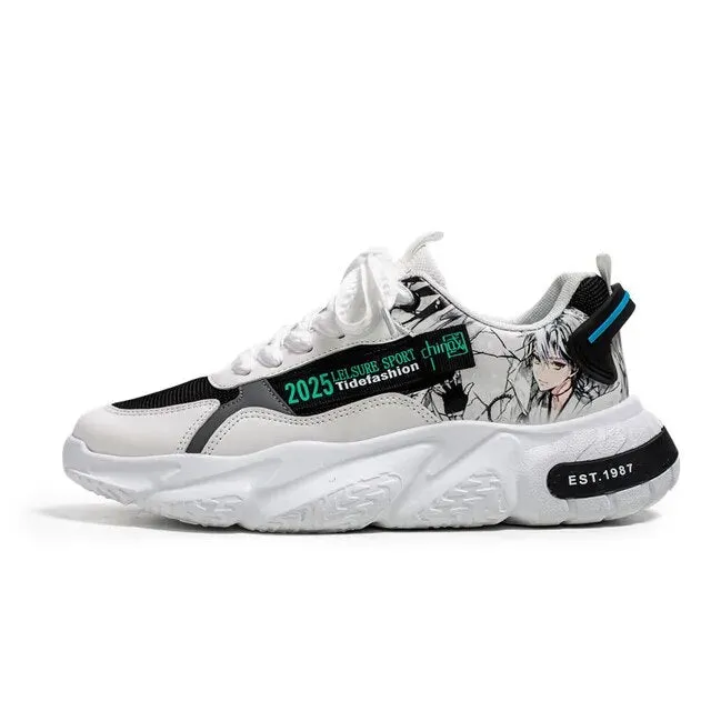 Mixed Color Cotton Lining Air Mesh Sneakers
