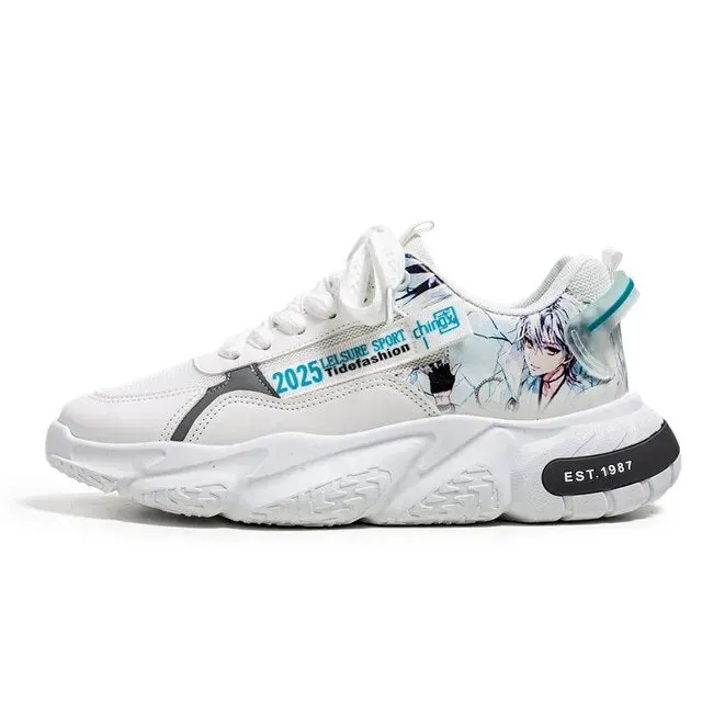 Mixed Color Cotton Lining Air Mesh Sneakers