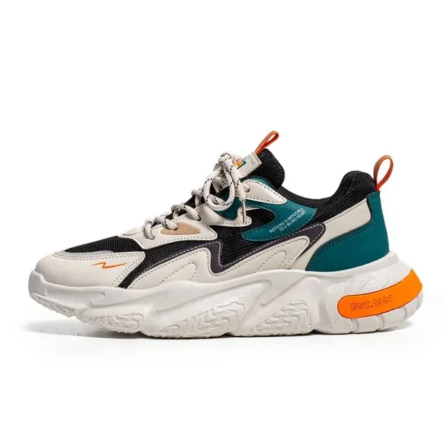 Mixed Color Cotton Lining Air Mesh Sneakers