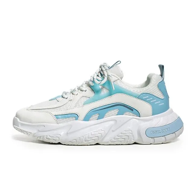 Mixed Color Cotton Lining Air Mesh Sneakers