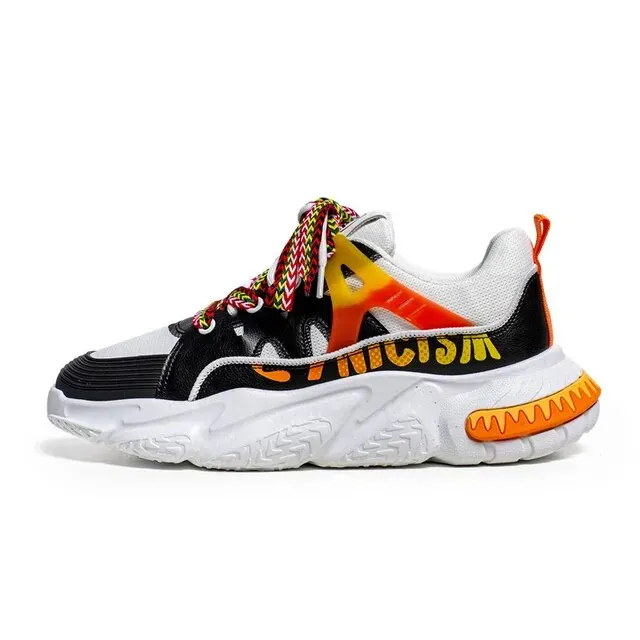 Mixed Color Cotton Lining Air Mesh Sneakers