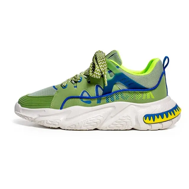 Mixed Color Cotton Lining Air Mesh Sneakers