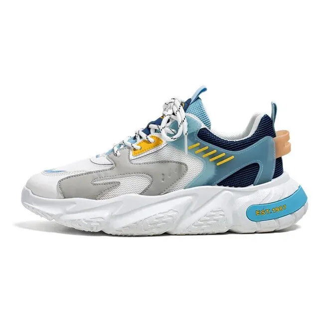 Mixed Color Cotton Lining Air Mesh Sneakers