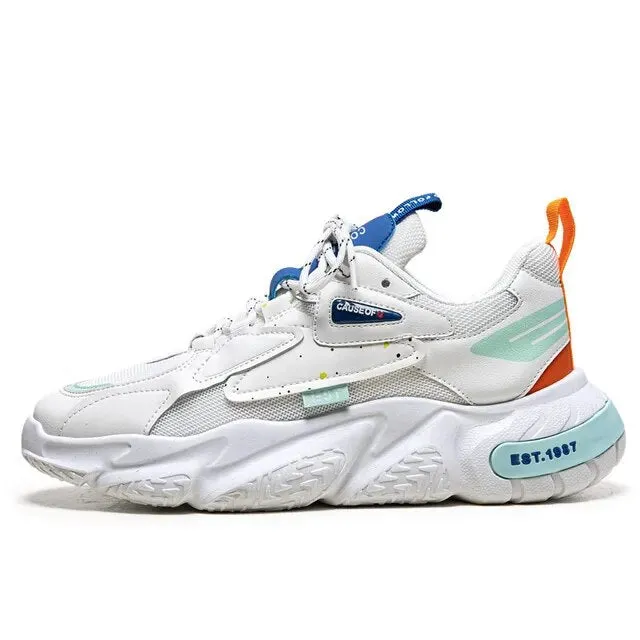 Mixed Color Cotton Lining Air Mesh Sneakers
