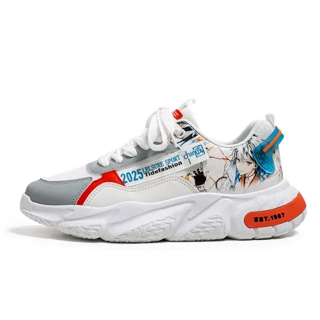 Mixed Color Cotton Lining Air Mesh Sneakers