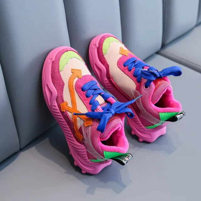 MOF Kids shoes new multicolored suede sneakers