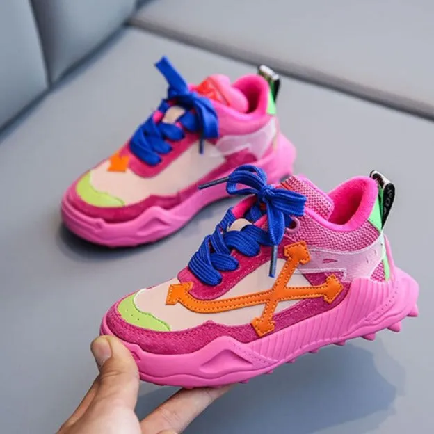 MOF Kids shoes new multicolored suede sneakers