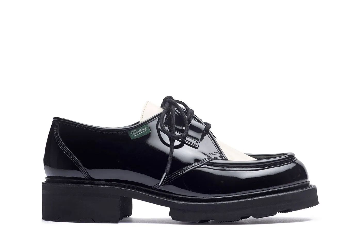 PARABOOT WOMENS BEAUBOURG - VERNIS NOIR/CREME