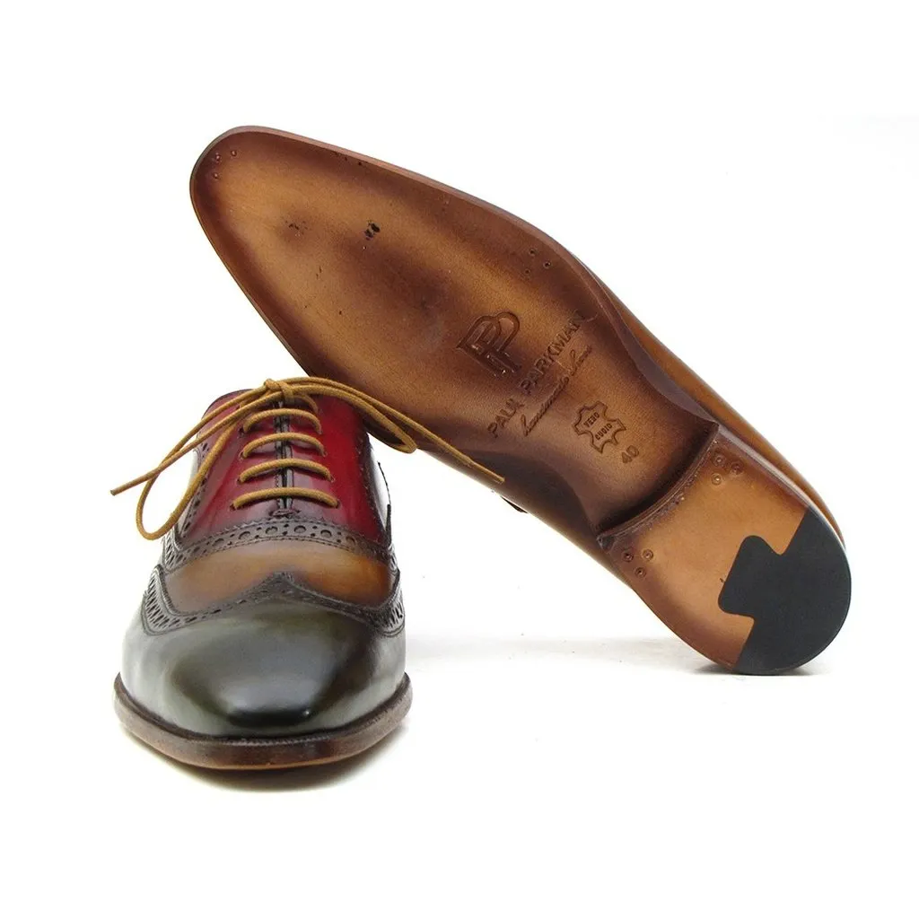 Paul Parkman Men's Three Tone Wingtip Oxfords (ID#PP22F75)