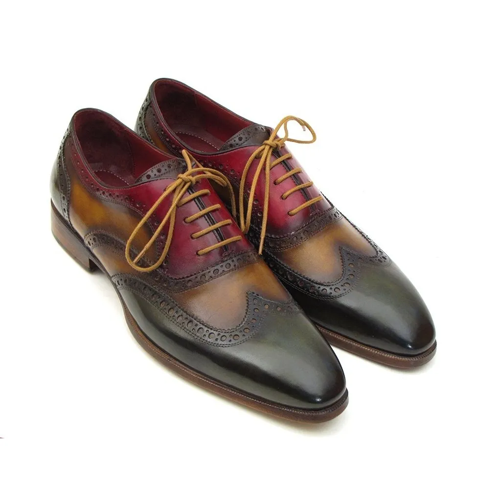 Paul Parkman Men's Three Tone Wingtip Oxfords (ID#PP22F75)