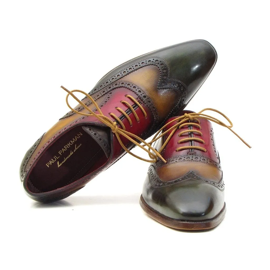Paul Parkman Men's Three Tone Wingtip Oxfords (ID#PP22F75)