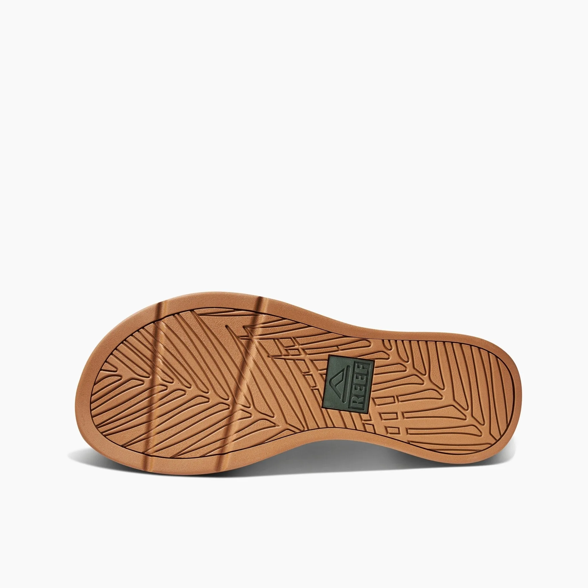 Reef "Santa Ana" Vegan Leather Men's Sandals in Olive/Gum