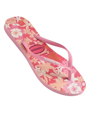 Slim Ditsy Bloom Girls Flip Flops
