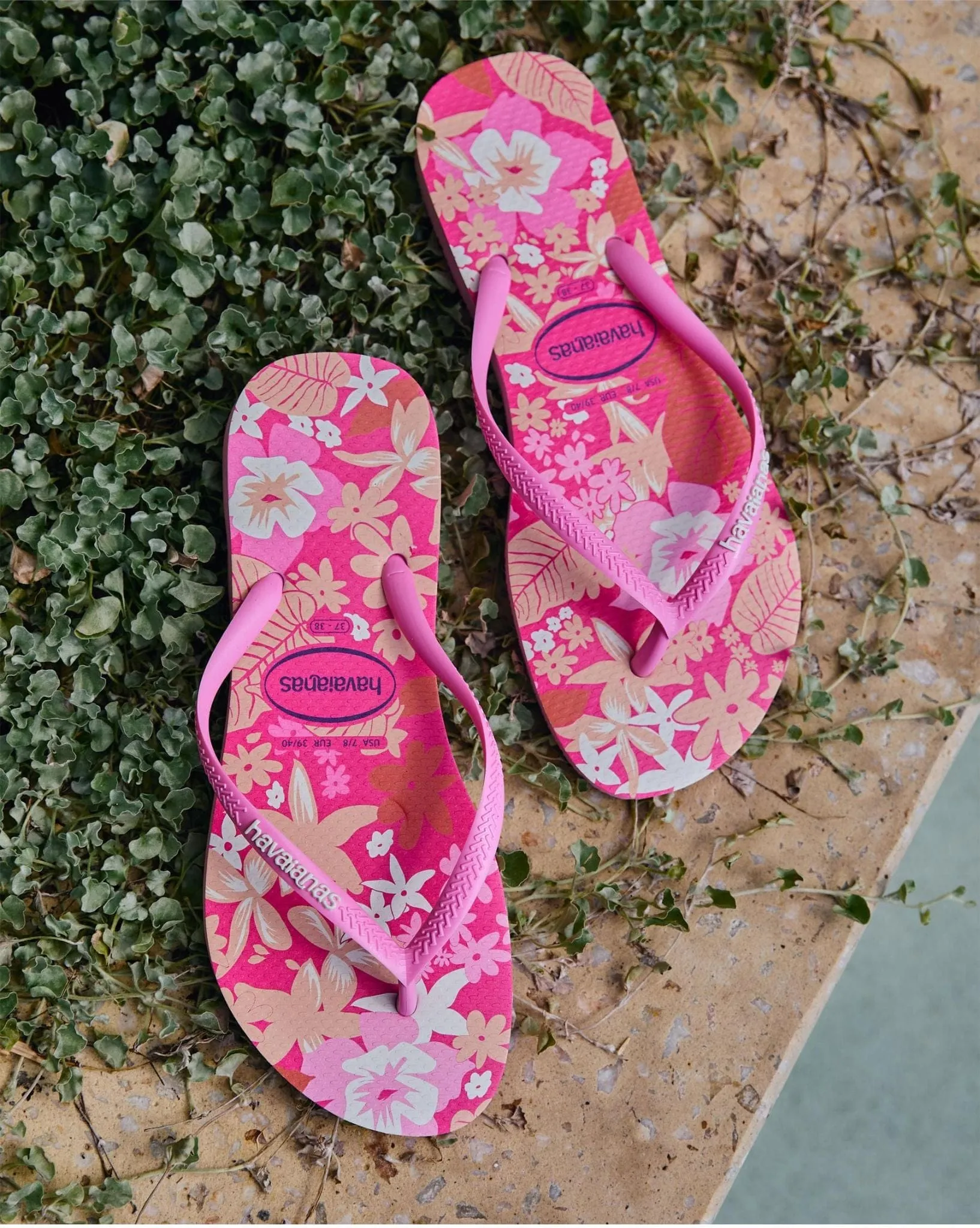 Slim Ditsy Bloom Girls Flip Flops