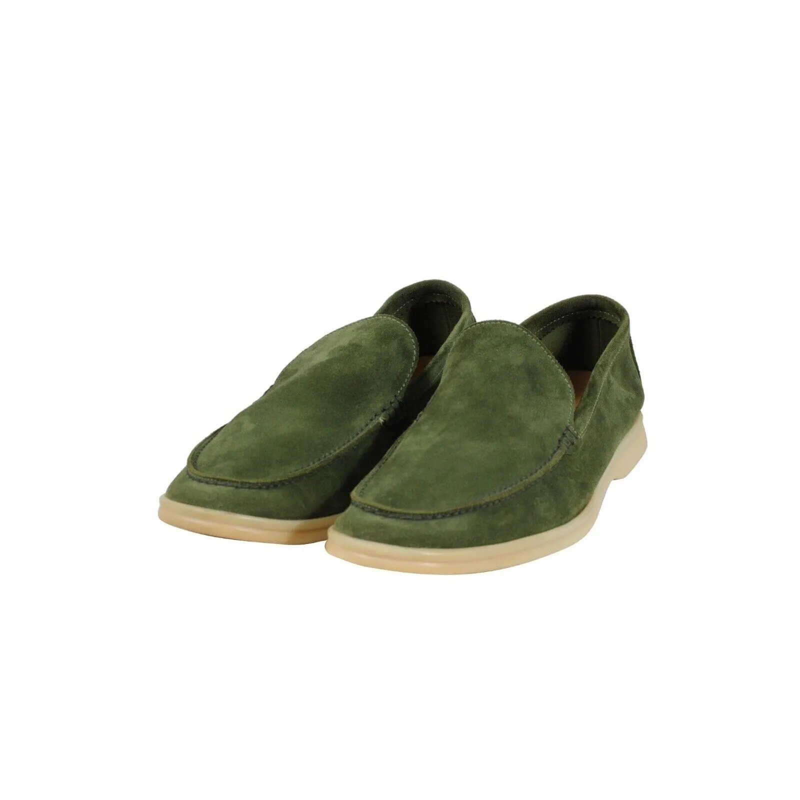 Summer Walk US 9.5 EU 42.5 Green Suede Low Top Slip On Loafers